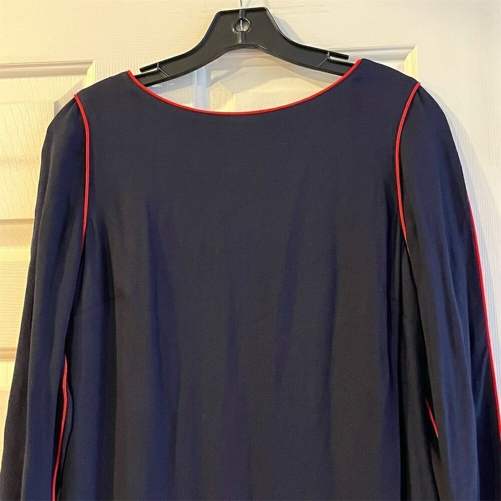 Boden Women's Navy Blue Sheath Dress 8 Knee Length 3/4 Sleeve - Picture 3 of 7